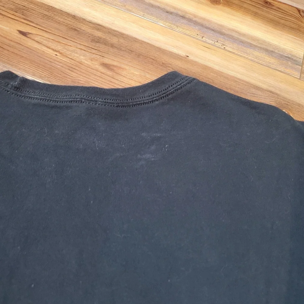 Vtg Quiksilver Mens Graphic T-Shirt Black Logo Surf Skate Y2K Size Large